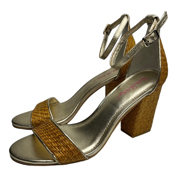 Lilly Pulitzer straw strappy heel size 8.5 - Picture 9 of 9